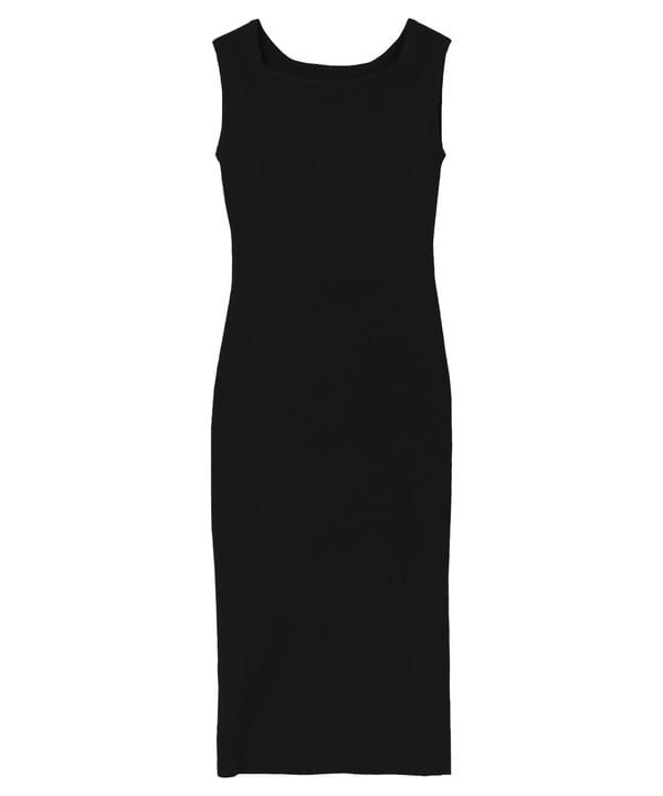 ［ 岡部あゆみさんコラボ ］選べるネックとタイプ リブニットノースリーブワンピース [E3004]