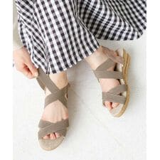 神戸レタス(KOBE LETTUCE)の4cmウェッジソールクロスゴムジュートサンダル [I1596]