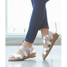 神戸レタス(KOBE LETTUCE)の4cmウェッジソールクロスゴムジュートサンダル [I1596]