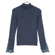 選べる3タイプ 袖レースニット [C5049]