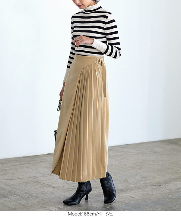 サイドベルト付きレイヤード風スカート [M3813] | 神戸レタス(KOBE