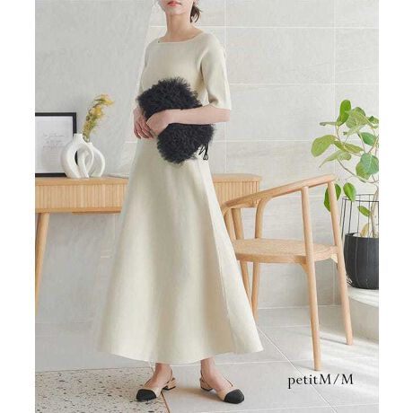 選べるネック フィット＆フレアニットワンピース [E3289] | 神戸レタス  