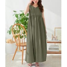 [ 選べる2タイプ ] マキシ丈ボリュームワンピース [E1892]