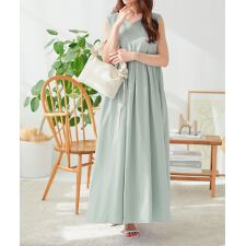 [ 選べる2タイプ ] マキシ丈ボリュームワンピース [E1892]