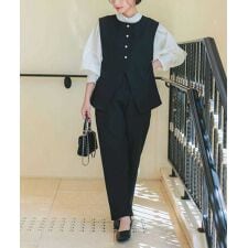 [ セレモニー] [ Petitle / プチレ ] 3点セット 前後2wayジレ×ブラウス×パンツ