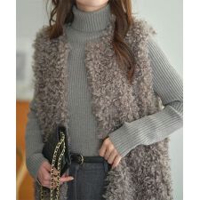 神戸レタス(KOBE LETTUCE)のもっちりリブニットトップス [C6260]｜タートルネック