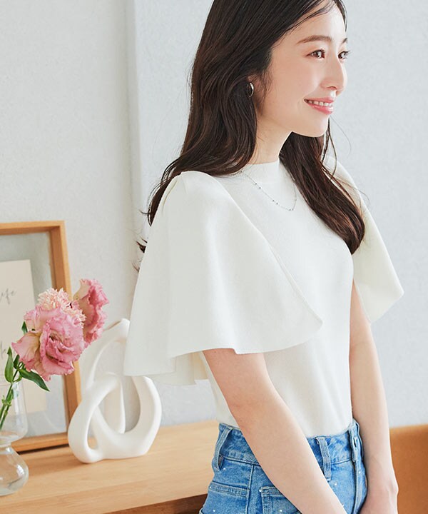 ノースリーブニット ESTNATION / チュールドッキング