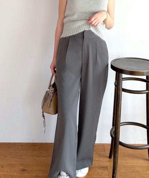 [ わかなさんコラボ ]　ハイウエストワイドパンツ [M4008]