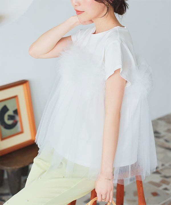 チュールビスチェドッキングTシャツ [C7209] | 神戸レタス(KOBE