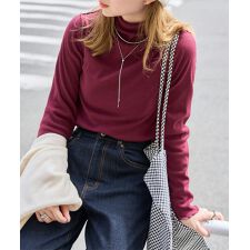 神戸レタス(KOBE LETTUCE)のテレコリブロングスリーブトップス [C7314]