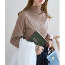 神戸レタス(KOBE LETTUCE)のテレコリブロングスリーブトップス [C7314]