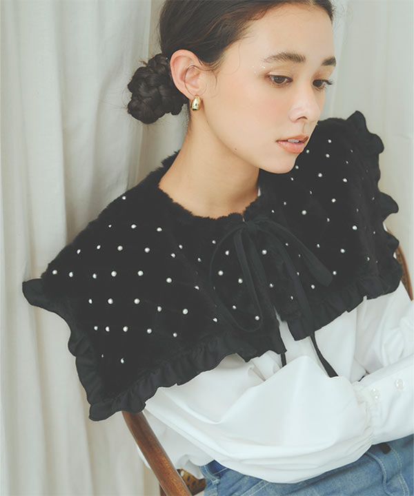 当時物1992☆EXTREME☆Ⅲ SIEDS TO EVERY 襟袖リブカット キルティングファー付け襟 [J1159] | 神戸レタス(KOBE LETTUCE