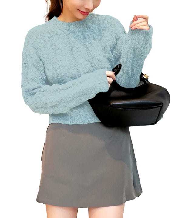 ［ 岡部あゆみさんコラボ ］ニットプルオーバー [N1083]（ケーブル・リブ・カーディガン）