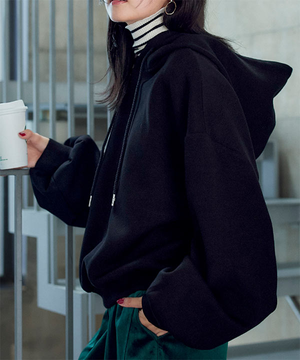 フーディorモックネックプルオーバーダイバートップス [C7344] | 神戸