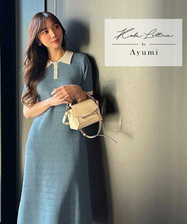 ポロカラーニットワンピース 最終価格】FRAY I.D ポロカラーニット