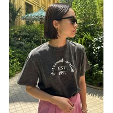 [ 春名亜美さんコラボ ]選べるロゴプリントカットソー [C7359]