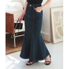 [ Petitle / プチレ ] デニムマーメイドスカート [M4195]