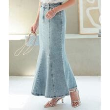 [ Petitle / プチレ ] デニムマーメイドスカート [M4195]