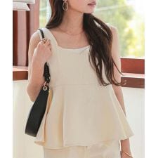 [ Petitle / プチレ ] 前後2wayペプラムチュニック [C7511]