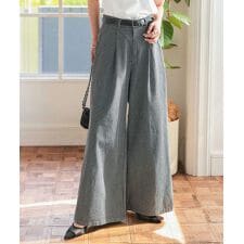 神戸レタス(KOBE LETTUCE)のストライプデニムワイドパンツ [M4222]