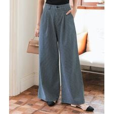 神戸レタス(KOBE LETTUCE)のストライプデニムワイドパンツ [M4222]