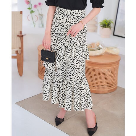 [^:M4232]݊ӂ؂€XJ[gBy₩ɗhtfUCAVg[ɂۓIȈꖇBԕ̃ANZg悢ÂoAVvȃgbvX킹fĂltXJ[głByfށETCYzGA[ȕ͋CV[YCNȑu₩BƌEGXgCȂSdlŃNȐSnB킹gbvX⑫ŃJWAɂfBɂ񂹂閜\͂̈ꒅłB#REx^X