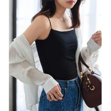 カップ付き細ストラップキャミソール [C7613]