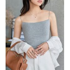 神戸レタス(KOBE LETTUCE)のカップ付き細ストラップキャミソール [C7613]