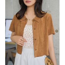 神戸レタス(KOBE LETTUCE)のフェイクスウェードシャツ [C7588]