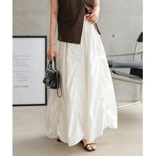 [ Petitle / プチレ ] シャーリングデザインスカート [M4255]