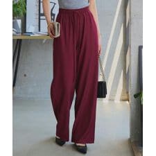 ウエストリボンリラックスワイドパンツ [M4264]