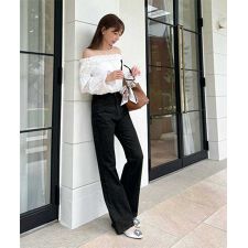 神戸レタス(KOBE LETTUCE)の[ 岡部あゆみさんコラボ ］フレアデニム [M4244]