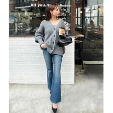 神戸レタス(KOBE LETTUCE)の[ 岡部あゆみさんコラボ ］フレアデニム [M4244]