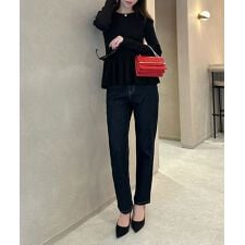 神戸レタス(KOBE LETTUCE)の[ 岡部あゆみさんコラボ ］スリムストレートデニム [M4245]