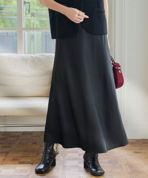 [�}���C]�T�e���^�C�g�X�J�[�g [M4300]/�_�˃��^�X�iKOBE LETTUCE�j �u���b�N