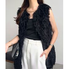 ボリュームロングファーベスト [K1402]