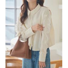 オーガンジーフリルブラウス [C7678]