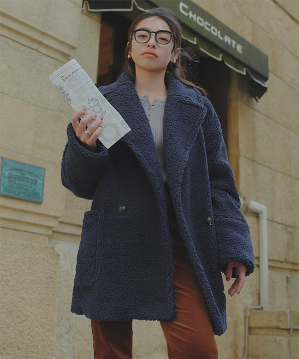 ビッグカラーボアコート [K1392] | 神戸レタス(KOBE LETTUCE) | マルイ