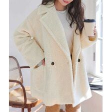 神戸レタス(KOBE LETTUCE)のビッグカラーボアコート [K1392]