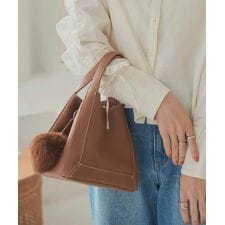 ファーチャーム付きスクエアバッグ [B1650]