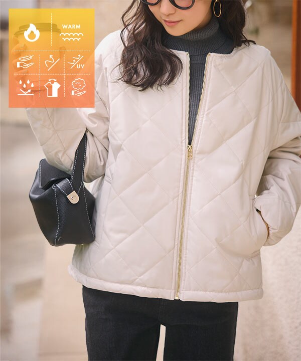 あったか裏シャギー ] キルティングジップアウター [K1370] | 神戸