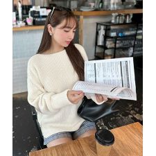 神戸レタス(KOBE LETTUCE)の［ 岡部あゆみさんコラボ ］ローゲージニットプルオーバー [N1202]