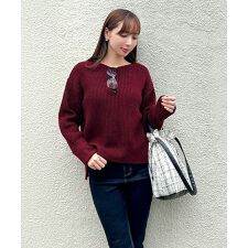 神戸レタス(KOBE LETTUCE)の［ 岡部あゆみさんコラボ ］ローゲージニットプルオーバー [N1202]