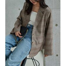 神戸レタス(KOBE LETTUCE)のチェック柄 オーバージャケット [K1417]