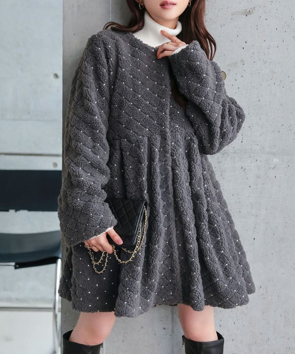 ウール混】軽やかに羽織れるショートコート | グローブ(grove