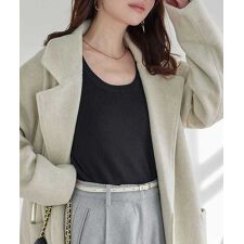 神戸レタス(KOBE LETTUCE)のUネックシンプル長袖ニットトップス [N1241]