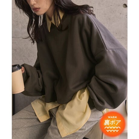 裏起毛トップス