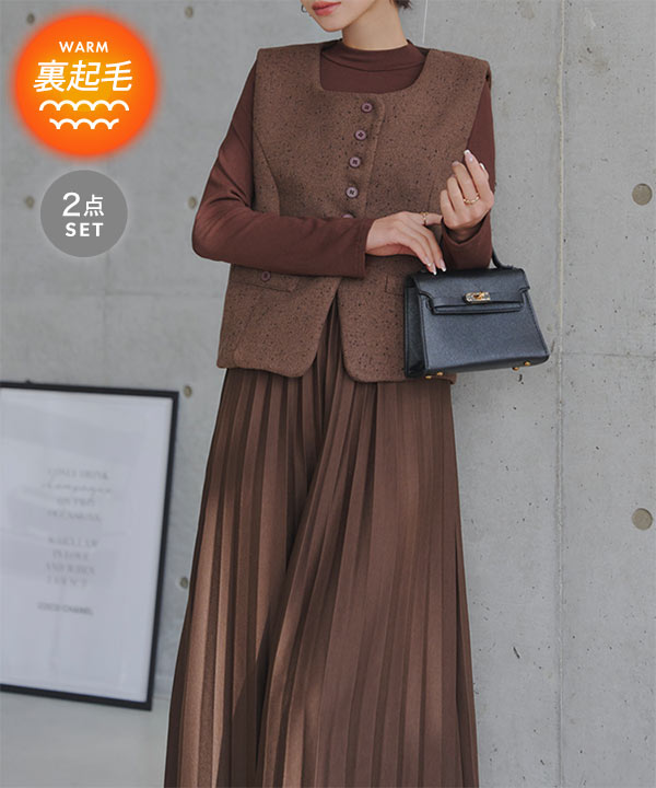 大きいサイズ】 21号(6L～) FONTLAB ストライプコンビポンチワンピース