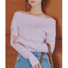 前後2way オフショルニット [N1259]