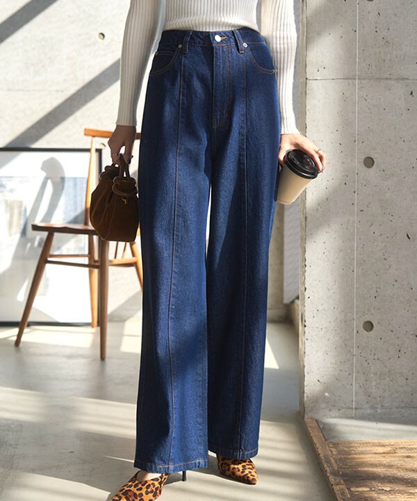 ウエスト調整OK骨格ウェーブさんデニムパンツ [M4306] | 神戸レタス